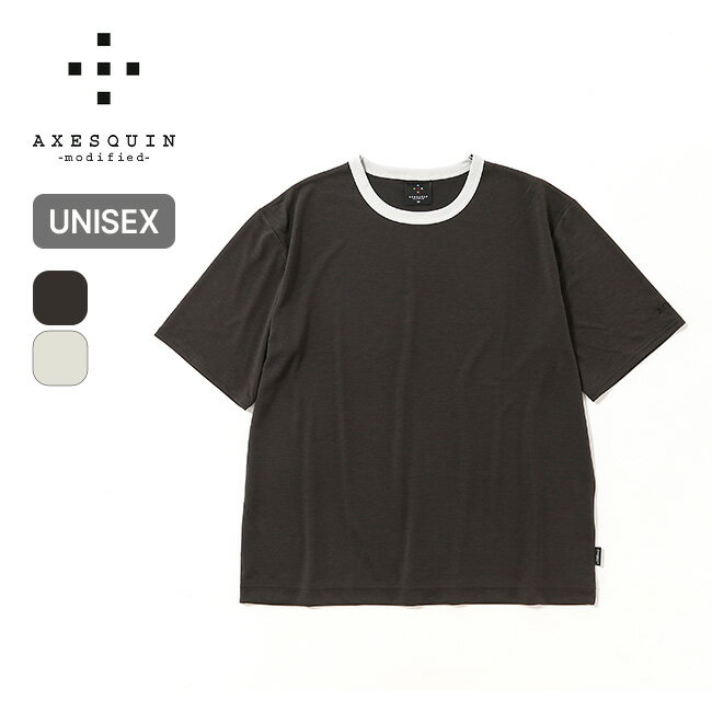 Rakuten - 【SALE 20%OFF】アクシーズクインモディファイド QDトリムTEE AXESQUIN modified メンズ レディース ユニセックス 321133 トップス Tシャツ カットソー 半袖 おしゃれ キャンプ アウトドア