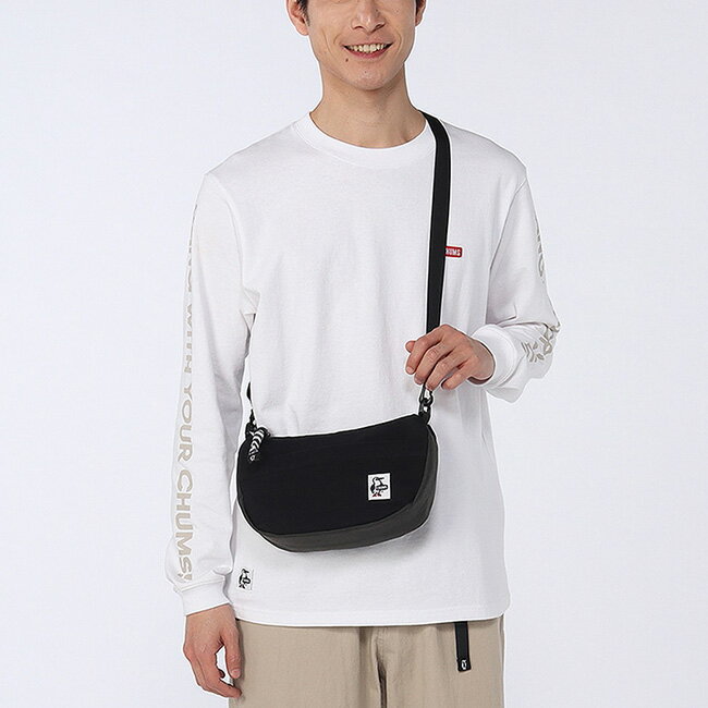 【SALE 10%OFF】チャムス ミニバナナショルダー スウェットナイロン CHUMS MIni Banana Shoulder Sweat Nylon CH60-3609 カバン ショルダーバッグ 斜め掛け タウンユース トラベル 旅行 おしゃれ キャンプ アウトドア - Image 2