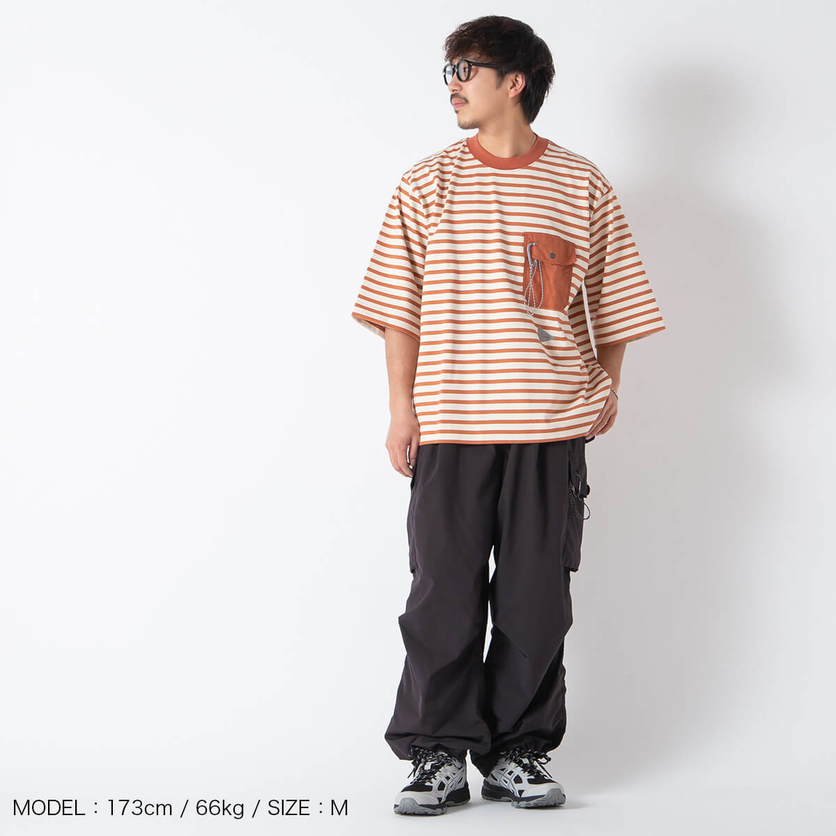 【SALE Max50%OFF】アンドワンダー ストライプポケットH/S T and wander Striped pocket H/S T Striped メンズ 5746184078 トップス Tシャツ 半袖 おしゃれ キャンプ アウトドア canpanera-10090763 OutdoorStyle サンデーマウンテン サンプル画像3
