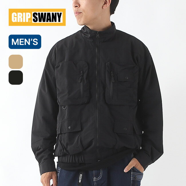 Rakuten - 【SALE Max30%OFF】グリップスワニー GSユーティリティブルゾン GRIP SWANY GS UTILITY BLOUSON メンズ GSUJ-141 アウター ジャケット 長袖 撥水 おしゃれ キャンプ アウトドア