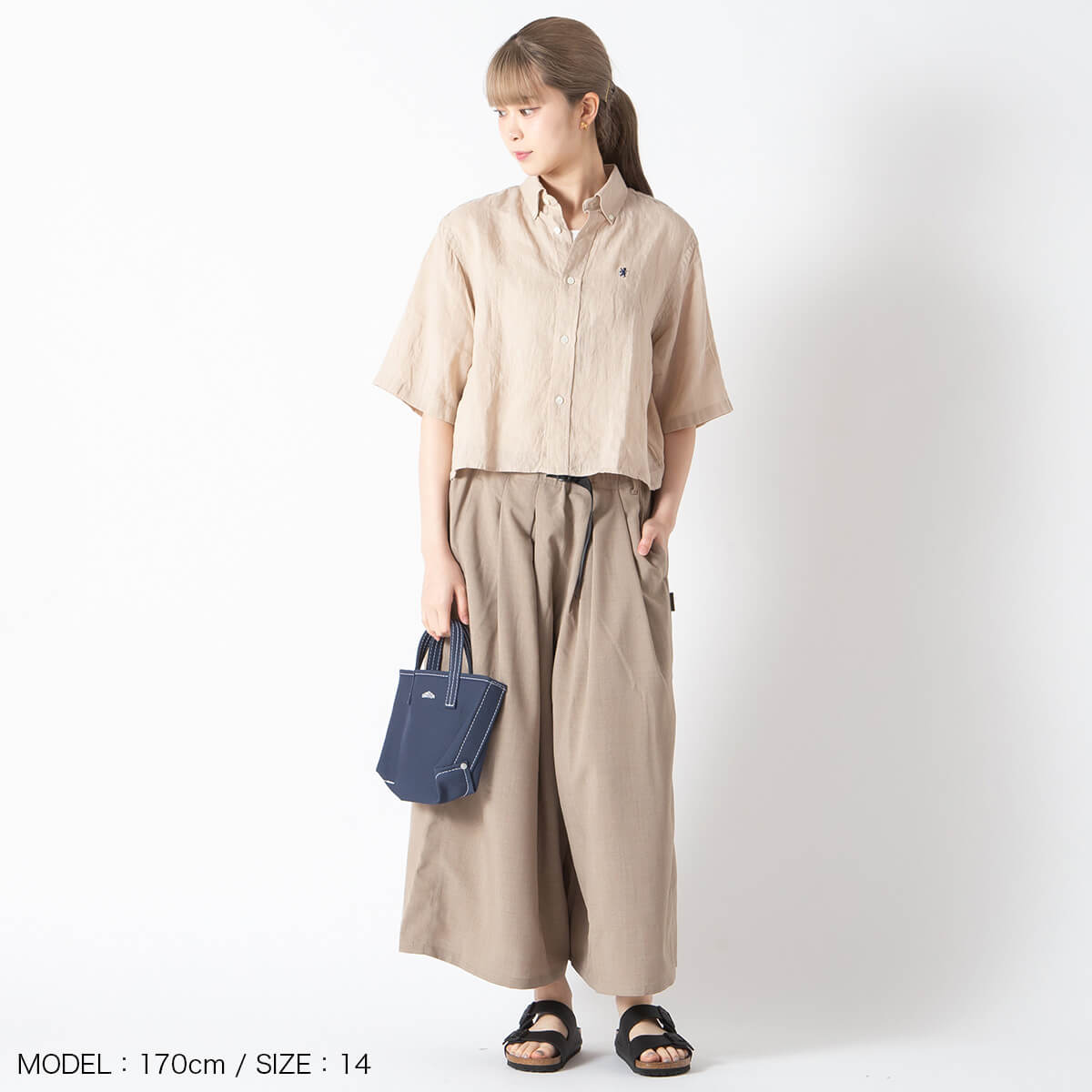 ジムフレックス ショートB.D.シャツS/S 60Sリネンダイドキャンバス【ウィメンズ】 Gymphlex SHORT B.D. SHIRT S/S レディース #GY-B0367 SKC トップス 半袖 ショート丈 リネン おしゃれ キャンプ アウトドア canpanera-10105212 OutdoorStyle サンデーマウンテン サンプル画像3