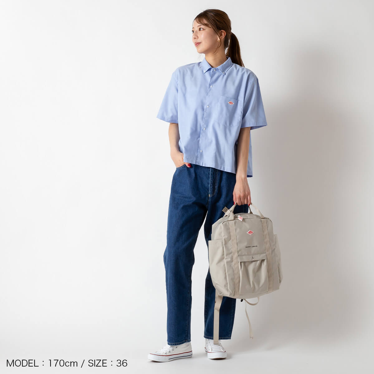 【正規取扱店】 ダントン ドットボタンB.D.ショートシャツS/S DANTON DOT BUTTON B.D. SHORT SHIRT S/S ウィメンズ レディース #DT-B0336 POD 半袖シャツ トップス ショートスリーブ 羽織り 無地 シンプル カジュアルシャツ おしゃれ キャンプ アウトドア canpanera-10097658 OutdoorStyle サンデーマウンテン サンプル画像3