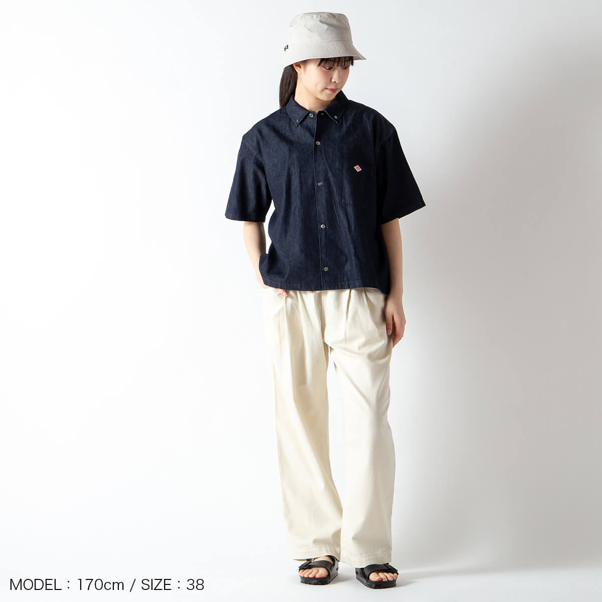 【正規取扱店】 ダントン B.D.ショートシャツS/S デニムダンガリー【ウィメンズ】 DANTON B.D. SHORT SHIRT S/S レディース #DT-B0443 DUG 半袖シャツ トップス ショートスリーブ 羽織り シンプル カジュアル おしゃれ キャンプ アウトドア canpanera-10105238 OutdoorStyle サンデーマウンテン サンプル画像3