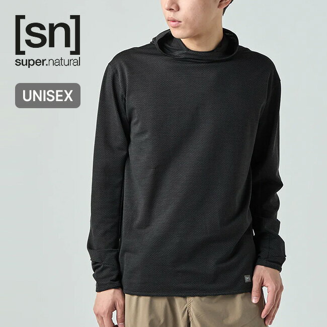スーパーナチュラル JP135メッシュアクティブフーディー2 ユニセックス super.natural メンズ レディース SNUJ10144 アウター 羽織り トップス フード おしゃれ キャンプ アウトドアウェア（楽天・OutdoorStyle サンデーマウンテン）