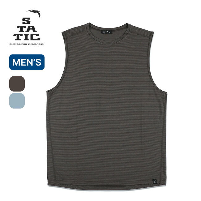 スタティック オールエレベーションスリーブレスシャツ メンズ STATIC ALL ELEVATION SLEEVELESS 35211 トップス タンクトップ ノースリーブ インナー ランニング トレーニング ジム 軽量 おしゃれ キャンプ アウトドア