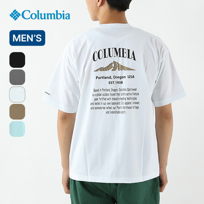 Rakuten - コロンビア コールドベイダッシュショートスリーブTシャツ メンズ Columbia Cold Bay Dash Short Sleeve Tee PG3277 トップス ティシャツ 半袖 旅行 トラベル フェス おしゃれ キャンプ アウトドア