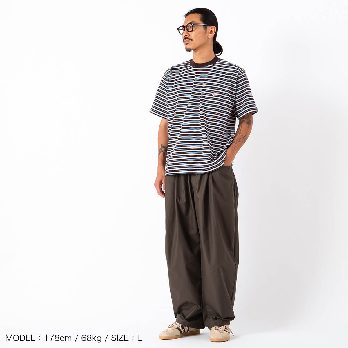 【正規取扱店】ダントン ポケットT-シャツ [ボーダー] T/Cオープンエンドジャージ DANTON POCKET T-SHIRTS メンズ #DT-C0198 TCB Tシャツ ティシャツ トップス ポケット付き 半袖 フェス シンプル おしゃれ キャンプ アウトドアウェア canpanera-10095672 OutdoorStyle サンデーマウンテン サンプル画像3