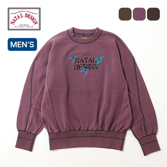 ネイタルデザイン スワローロゴクルースウェット NATAL DESIGN SWALLOW LOGO CREW SWEAT メンズ TW-030 トップス トレーナー 長袖 おしゃれ キャンプ アウトドア canpanera-10106512 OutdoorStyle サンデーマウンテン パッケージ画像