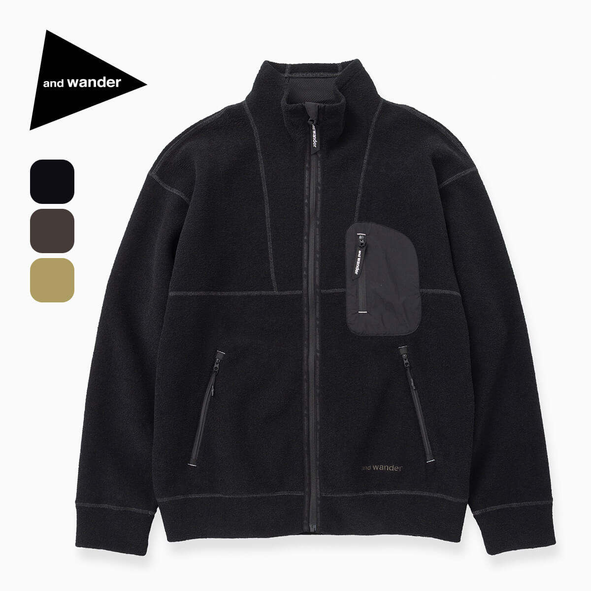 and wander プルオーバージャケット ブラック L 美品 楽天市場】アンドワンダー（サイズ（S/M/L）M）（メンズファッション