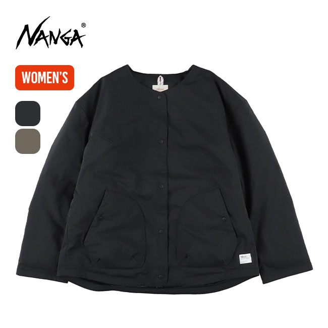 ナンガ ヒノックリップストップインナーダウンカーディガン【ウィメンズ】 NANGA HINOC RIPSTOP INNER DOWN CARDIGAN W レディース N2621-0E015A 難燃 焚火 ジャケット 防寒 保温 アウター ノーカラー タキビインナーダウンカーディガン おしゃれ キャンプ アウトドア