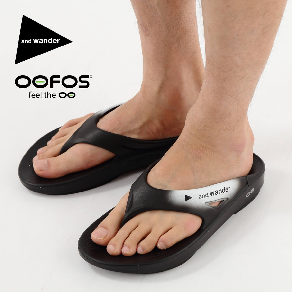 ウーフォス×アンドワンダー ウーオリジナルリカバリーサンダル OOFOS×and wander OOriginal ユニセックス メンズ ウィメンズ レディース 5744978242 リカバリーシューズ ビーチサンダル 歩きやすい 疲れない ランニング トライアスロン ヨガ キャンプ アウトドア