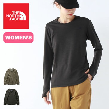 ノースフェイス L/S クライメートウールクルー【ウィメンズ】 THE NORTH FACE L/S Climate Wool Crew レディース NTW61871 トップス クルー カットソー Tシャツ ロングスリーブ 長袖 アウトドア ＜2019 秋冬＞