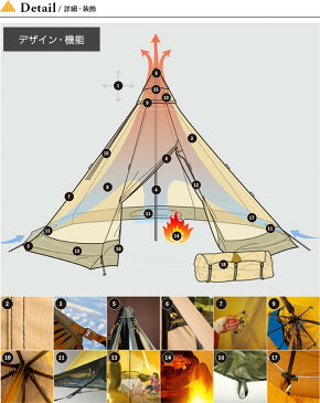 テンティピ ジルコン7ライト Tentipi Zirkon7 Light テント ワンポール ティピー キャンプ ファミリー 宿泊 6~8人 アウトドア ＜2020 春夏＞