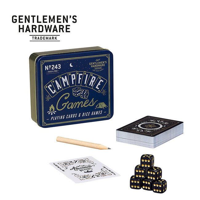 ジェントルマンハードウェア キャンプファイヤーゲーム Gentlemen's Hardware Campfire Games GEN243 カードゲーム サイコロゲーム トランプ スコアパッド 鉛筆 キャンプ 遊び道具 アウトドア ギフト