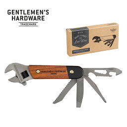 ジェントルマンハードウェア レンチマルチツールウッドハンドル＆チタン仕上げ Gentlemen's Hardware Wrench Multi Tool GEN275 のこぎり 六角レンチ キャンプ アウトドア フェス