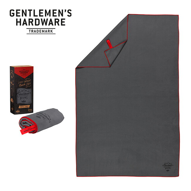 ジェントルマンハードウェア トラベルタオル Gentlemen 039 s Hardware Travel Towel GEN062 コンパクト 軽量 旅行 キャンプ アウトドア フェス ギフト