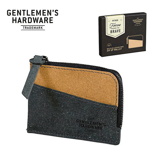 ジェントルマンハードウェア ジップアップウォレットリサイクルレザー Gentlemen 039 s Hardware Zip Up Wallet Recycled Leather GEN300 財布 小銭入れ トラベル 旅行 キャンプ アウトドア フェス ギフト