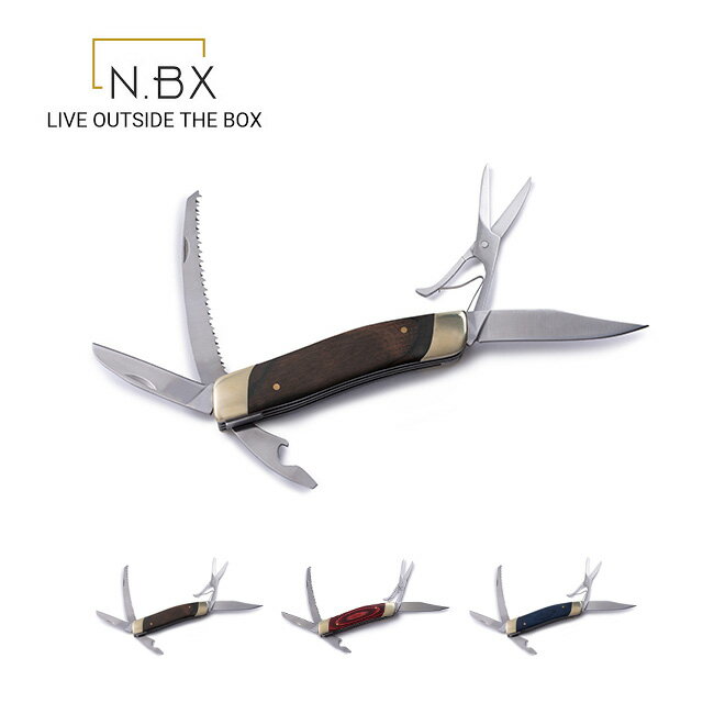 ノーボックス マルチツールポケットナイフ N.BX Multi Tool Pocket Knife 20237003 のこぎり ドライバー 栓抜き ハサミ 多機能 コンパクト 折り畳み エヌビーエックス NoBox キャンプ アウトドア