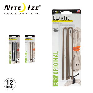 ナイトアイズ ギアータイ オリジナル 12インチ 2P NITEIZE GEAR TIE ORIGINAL 12inch 結束 バンド 収納 キャンプ アウトドア フェス【正規品】