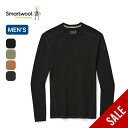 【SALE 20%OFF】スマートウール クラシックサーマルメリノ ベースレイヤークルー メンズ Smartwool Men's Classic Thermal Merino Base Layer Crew SW61466 長袖 保温性 防寒 防臭 登山 ハイキング おしゃれ キャンプ アウトドア