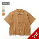 【ラスト1点】【SALE 50%OFF】アンダイド ワッフルS/Sシャツ UNDYED USN24SSH055 ユニセックス メンズ レディース 半袖 カジュアルシャツ おしゃれ キャンプ アウトドアウェア