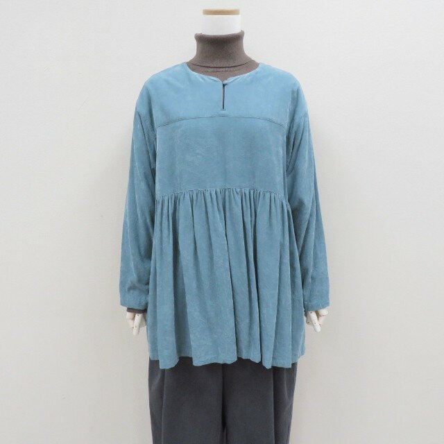 yuniシャンブレーコールタックシャツ2WAYチュニックブラウスBL-022-25-2yuユニ(bulle de savon)MADE IN JAPAN(日本製)