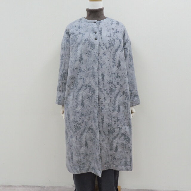 qiri（キリ）オールドレターフラワーズコートold letter flowers coatCO-001-25-2qi(bulle de savonビュルデサボン)MADE IN JAPAN(日本製)