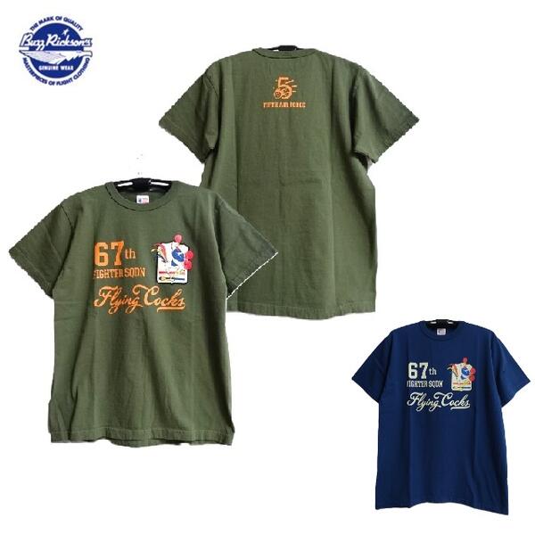 Buzz Rickson's 「67th FIGHTER SQ.」プリントミリタリーTシャツMADE IN U.S.A.アメリカ製S/S T-SHIRT BR79704(バズリクソンズ)BuzzRickson's