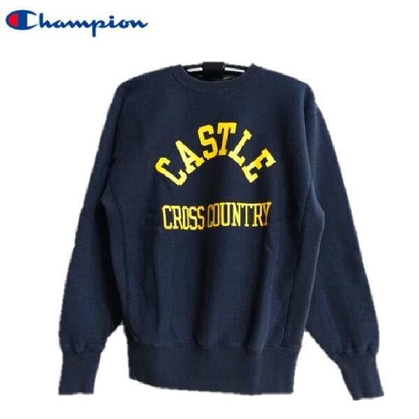 セールChampion 25FW CASTLEプリントリバースウィーブ(青タグ)クルーネックスウェットシャツ (トレーナー)C3-C036 TRUE TO ARCHIVESチャンピオントゥルートゥーアーカイブスREVERSE WEAVE CREW NECK SWEATSHIRT MADE IN JAPAN日本製