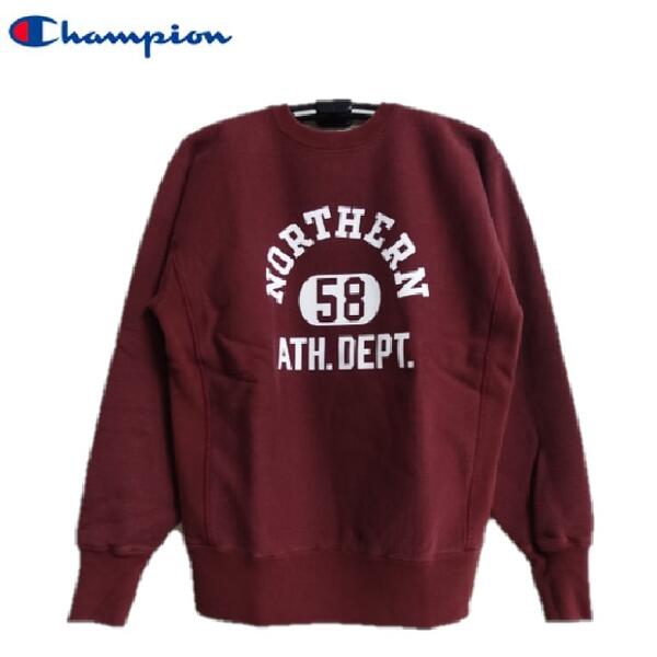 Champion 25FW NORTHERN 58プリントリバースウィーブ(青タグ)クルーネックスウェットシャツ (トレーナー)C3-C036 TRUE TO ARCHIVESチャンピオントゥルートゥーアーカイブスREVERSE WEAVE CREW NECK SWEATSHIRT MADE IN JAPAN日本製