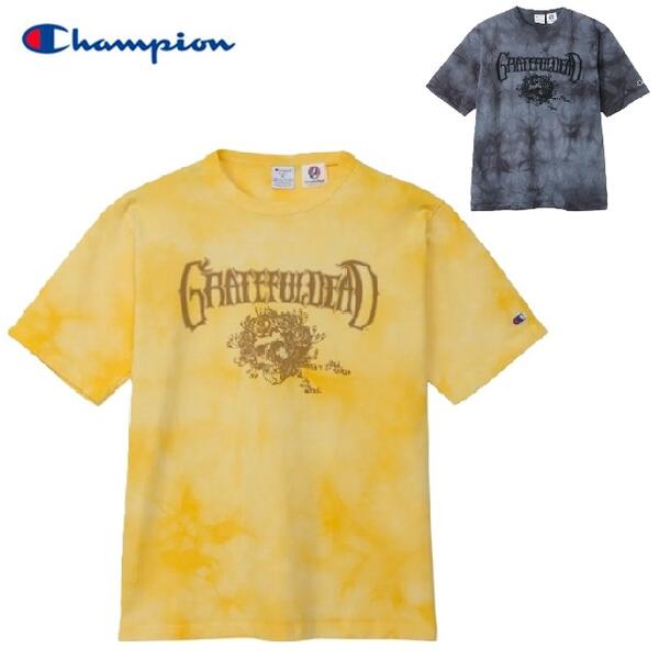 Champion ムラ染めグレイトフルデッドBerthaプリントTシャツ MADE IN U.S.A.T1011ヘビーウェイトティーテンイレブン ショートスリーブTシャツ(米国製)C5-D308(ティーテンイレブン)チャンピオンGrateful DeadバンドT
