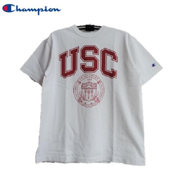 セールChampion (USC)プリントMADE IN U.S.A.T1011ヘビーウェイトTシャツUniversity of Southern California南カリフォルニア大学(米国製)C5-X303-010(ティーテンイレブン)チャンピオン