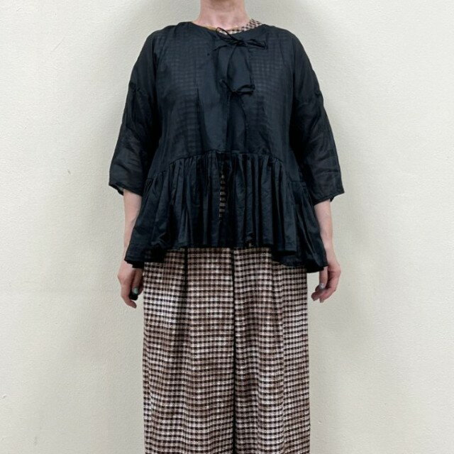 セール（g）グラム プレーンカシュクールブラウス　g-691 MADE IN JAPAN(日本製)
