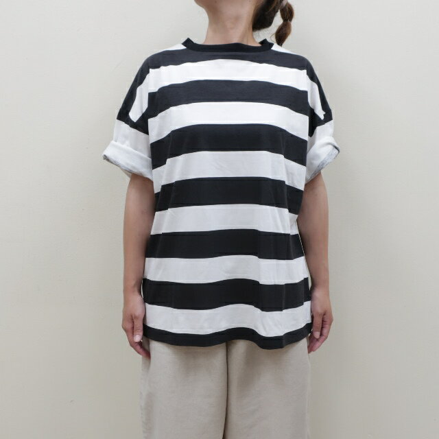 セールLabo ratory (ラボレイトリー） シックボーダービッグTシャツ（5分袖） LA226Gauze MADE IN JAPAN(日本製)