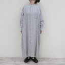 Labo ratoryバンドカラーシャツワンピースLA354ラボレイトリー(Gauze#ガーゼ)MADE IN JAPAN(日本製)