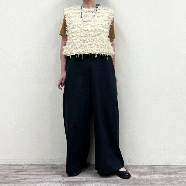 乐天商城 - ROBE de PEAU(ローブデポー)スラリットヤーンジレ(ベスト)R348Gauze#　MADE IN JAPAN(日本製)