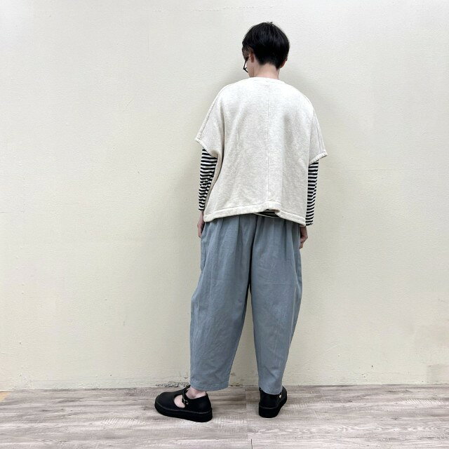 セールgrin綿麻バックサテンマヨネーズパンツ8262P-001グリン MADE IN JAPAN(日本製) cansas-10049819 cansasキャンサス サンプル画像2