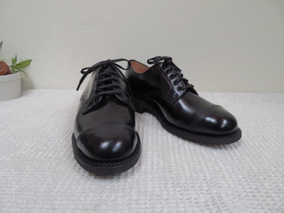 SANDERS1830B MILITARY DERBY SHOE BLACKラバーソール ブラック(サンダース)