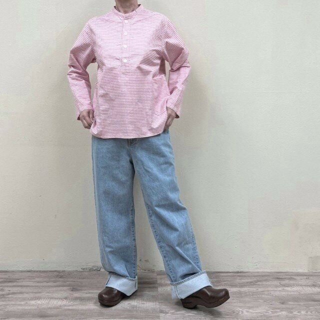 GRANDMA MAMA DAUGHTER12ozワイドストレート5ポケットデニムパンツ(ブリーチ)GP261426B1 グランマ ママ ドーターMADE IN JAPAN(日本製)