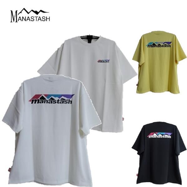 セールMANASTASH (マナスタッシュ)シャインロゴバックプリント半袖リサイクルポリエステルTシャツ RE:PET TEE SCHEME LOGO TEE-SHIRT 7923134048