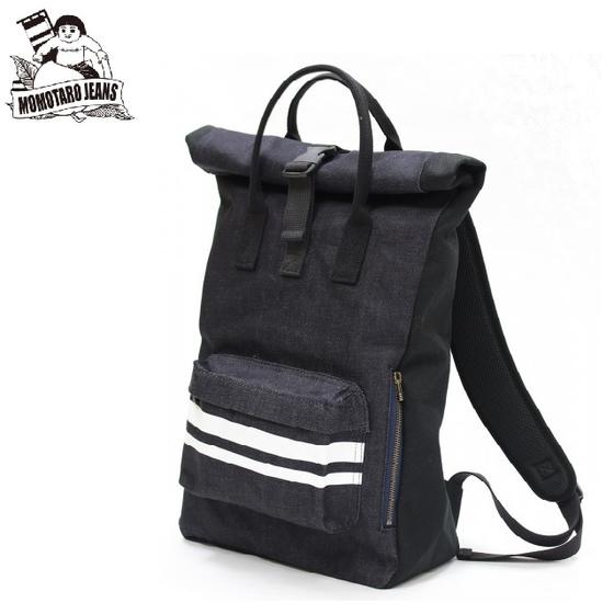 桃太郎ジーンズ デニム2ウェイバックパック＆トートバッグ DENIM 2WAY TOTE BAG B-18 MOMOTARO JEANS（モモタロウジーンズ）のサムネイル