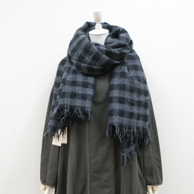 楽天cansasキャンサスSOIL★ウールギンガムチェックストール・NSL20501LE ・BOILED WOOL GINGHAM CHECK STO[ソイル・Narumi]