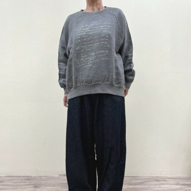 セールLAITERIEレイトリーリユールリネン2プリントトレーナー（布帛リブ襟ブラウス）LB-136P NOUVELLES DU PARADIS(パラディ) MADE IN JAPAN(日本製)