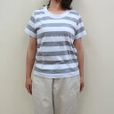 LAITERIE（レイトリー） PCT-20A cふわふわ天竺ボーダー半袖TシャツMADE IN JAPAN(日本製)NOUVELLES DU PARADIS（パラディ）