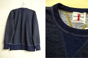 サムライジーンズ 日本製両VガゼットへビィーウエイトインディゴスウェットSIS-101 SAMURAI JEANS MADE IN JAPAN