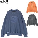 セールSchott ステンシルブルドッグピグメントスウェット(トレーナー) CREW SWEAT STENCIL BULLDOG 7823232001 Schottショット