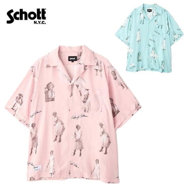 Schott マリリンモンローレーヨンシャツ MARILYN MONROE RAYON SHIRT(アロハシャツ) 7826123016(ショット)