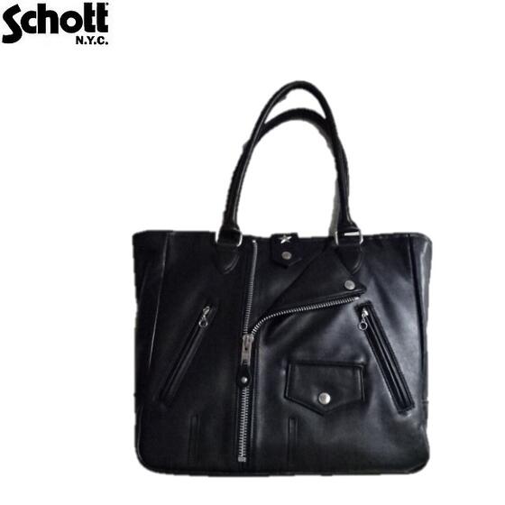 Schott ワンスターレザーライダーストートバッグLEATHER RIDERS TOTE BAG 3119054ショット7821976015