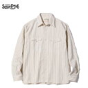 SUGAR CANE FICTION ROMANCE フラップポケットホワイトウォバッシュストライプワークシャツ(日本製)8.5oz. WHITE WABASH STRIPE WORK SHIRT SC29165（シュガーケーンフィクションロマンス)MADE IN JAPAN