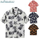 DUKE KAHANAMOKU 「DUKE'S PINEAPPLE」パイナップル柄コットンハワイアンシャツ(コットンアロハシャツ)COTTON HAWAIIAN SHIRT DK37811デューク・カハナモク （SUNSURFサンサーフ）MADE IN JAPAN日本製